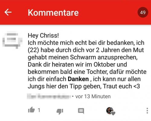 ChrissKiss Schönster Kommentar